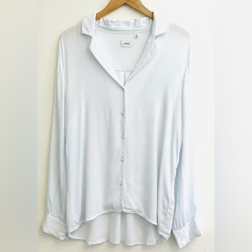 Aritzia Wilfred Tulum Blouse Sz Lg - Picture 2 of 7